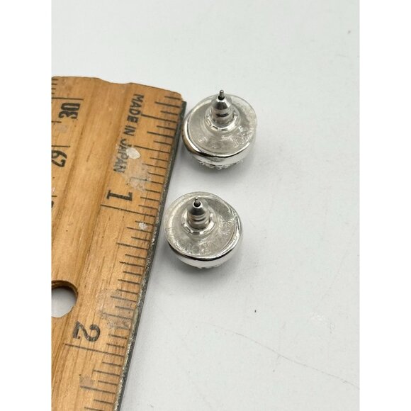 Swarovski Cluster Earrings Pierced Crystal Rhinestone  Vintage - Picture 4 of 4